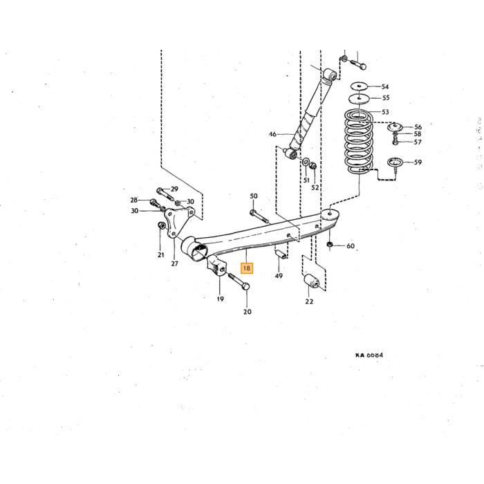 Volvo Brazo transversal trasero 140 142 144 145 -1970 versión corta HH 55cm 675260 Volvo repuesto no 679451