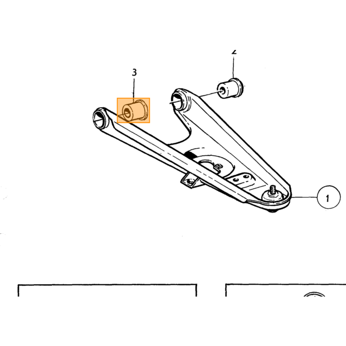 Volvo Silentbloc trapecio eje delantero 164 diam inferior 34.15mm Volvo repuesto no 680220