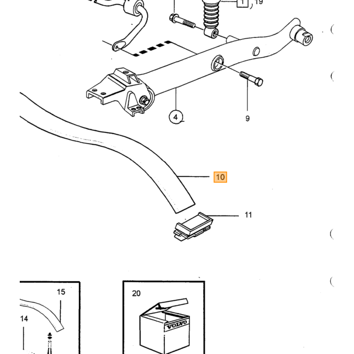 Bladveer 960 s90 V90 multilink para Volvo