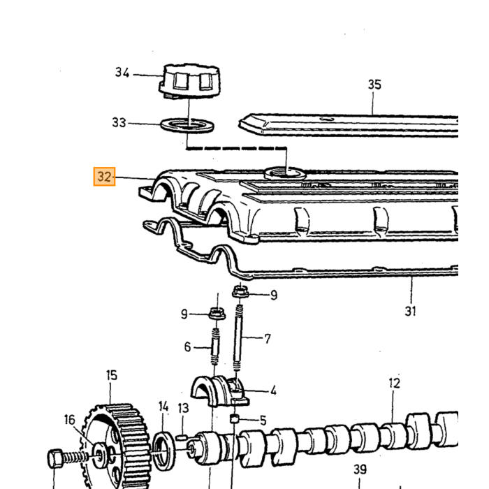 Volvo Sello de eje de levas lado de distribución 850 900 S40 V40 (-2004) S70 V70 (-2000) S90 V90 (-1998) 2 necesarios por auto, número de pieza de Volvo 6842272