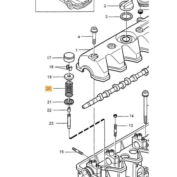 Tornillo de Cabeza de Cilindro Volvo, número de pieza Volvo 6842347