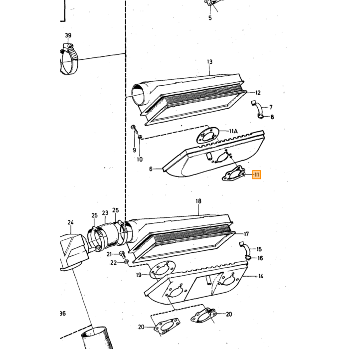 Volvo Filtro de aire 140 B20A con carburador SU ya no disponible Volvo repuesto no 684663