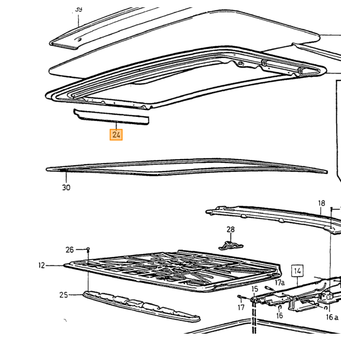 Volvo Tapa/capó Moldura decorativa izquierda 940  960  S90  V90 1995-. 4DR. 5DR. Volvo repuesto no 6846665