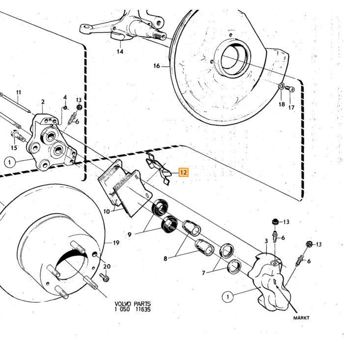 Volvo anclar Volvo repuesto no 686236