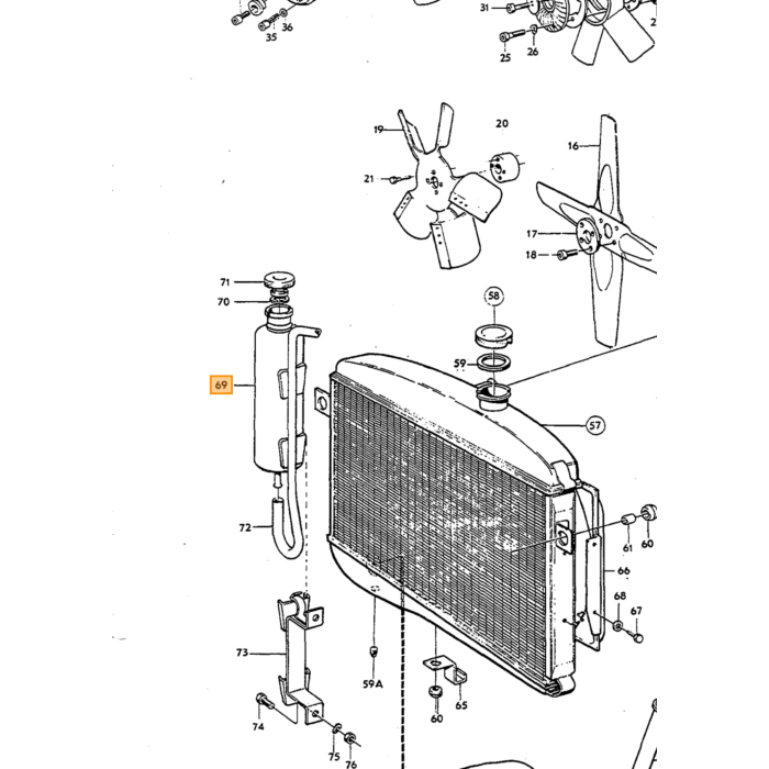 Volvo Vaso Expansion Deposito Refrigerante Amazon+140 P1800 B20 ORIGINAL Volvo repuesto no 686833