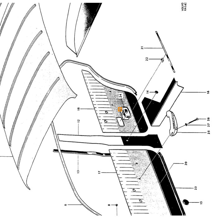 Volvo Tapicería Amazon funda asiento respaldo marrón claro 119-160-1960-1960 tipo US Volvo repuesto no 690147