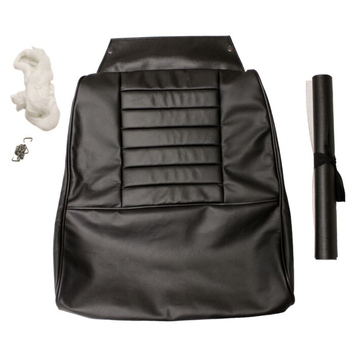 Volvo Tapicería P1800S+P1800E 1964-1971 funda asiento cuero negro asiento + respaldo incl 691053 SET Volvo repuesto no 691052