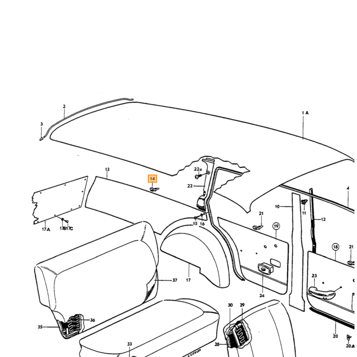 Volvo Upholstery amazon estate sidepanel Left+right SET rear in luggage compartiment For Volvo Volvo repuesto no 691589
