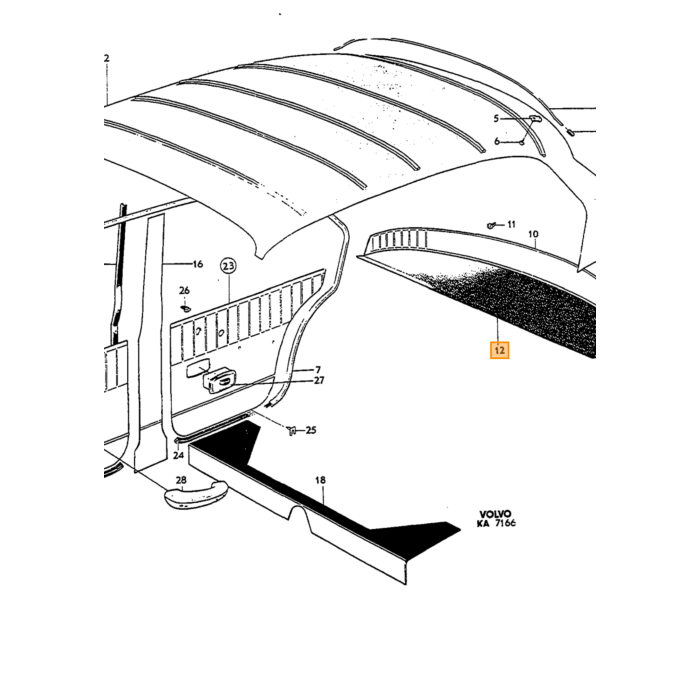 Volvo Estante de sombrero mate original de Amazon Volvo repuesto no 691616