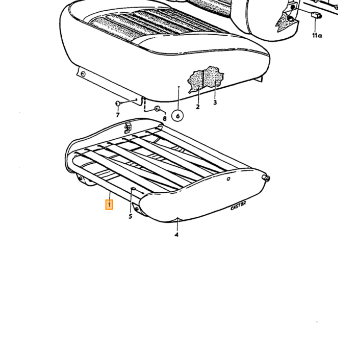 Volvo Tapicería Amazon 4 puertas funda asiento trasero asiento marrón 184-546 Volvo repuesto no 692099