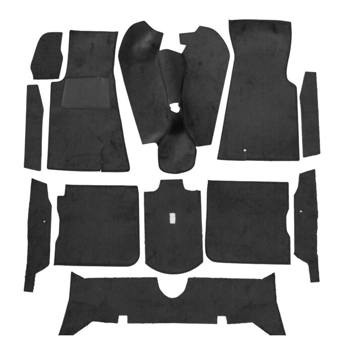 Conjunto de Alfombras Volvo 164, tapizado de suelo, alfombra de textil negro, 10 piezas ch -50.000, número de pieza Volvo 693950.