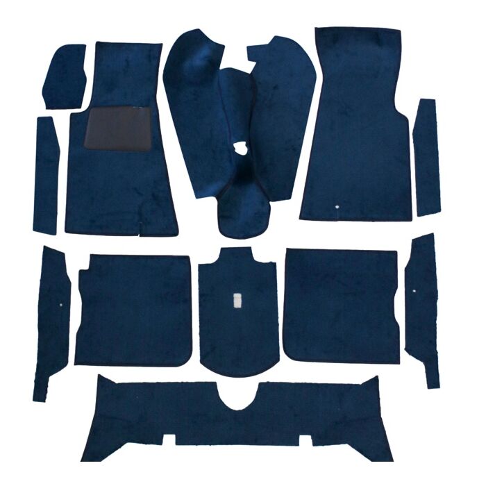 Conjunto de Alfombras Volvo 164, Revestimiento de Suelo, Alfombra de Textil, 10 Piezas ch -50.000 AZUL, Número de Pieza Volvo 693952.
