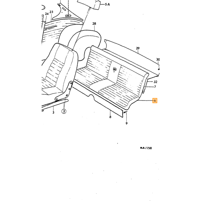 Volvo Tapicería P1800E+asiento trasero respaldo+asiento SET marrón dorado metalizado 341-766 incl 694172 Volvo repuesto no 694147