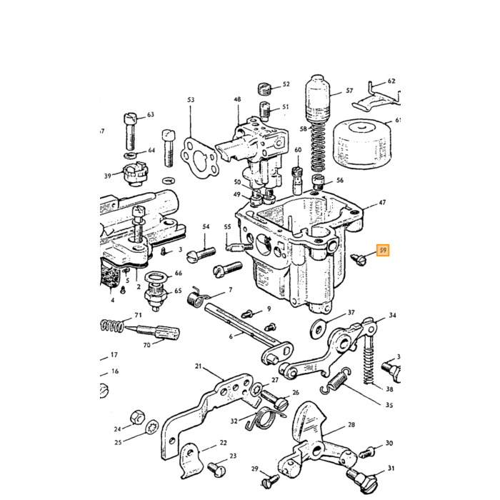 Volvo Tornillo para carburador Zenith 34VN+36VN Volvo repuesto no 71727
