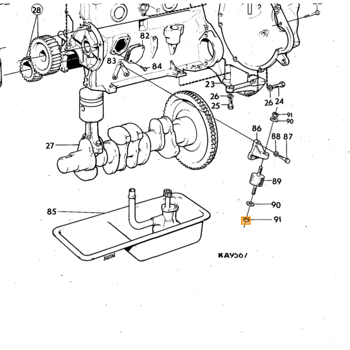 Volvo Válvula de drenaje motor B16+B18+B20+B30+B21+B23+B230 (191698)(82744) Volvo repuesto no 82745