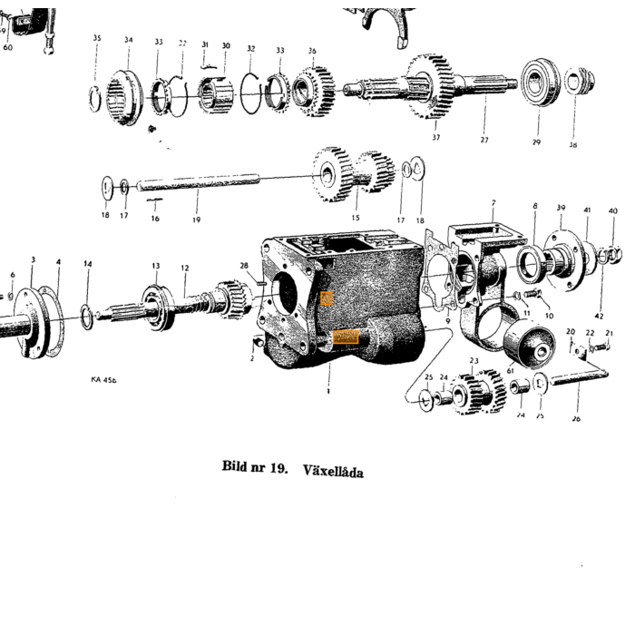 Volvo Eje pedal freno embrague suspensión PV444+PV544+Duett Volvo repuesto no 87404