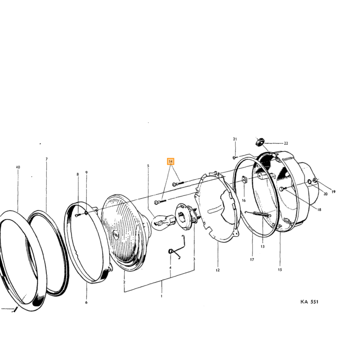 Volvo Tornillo de ajuste de faros PV+Amazon (se requieren 2 piezas por faro) Volvo repuesto no 87690