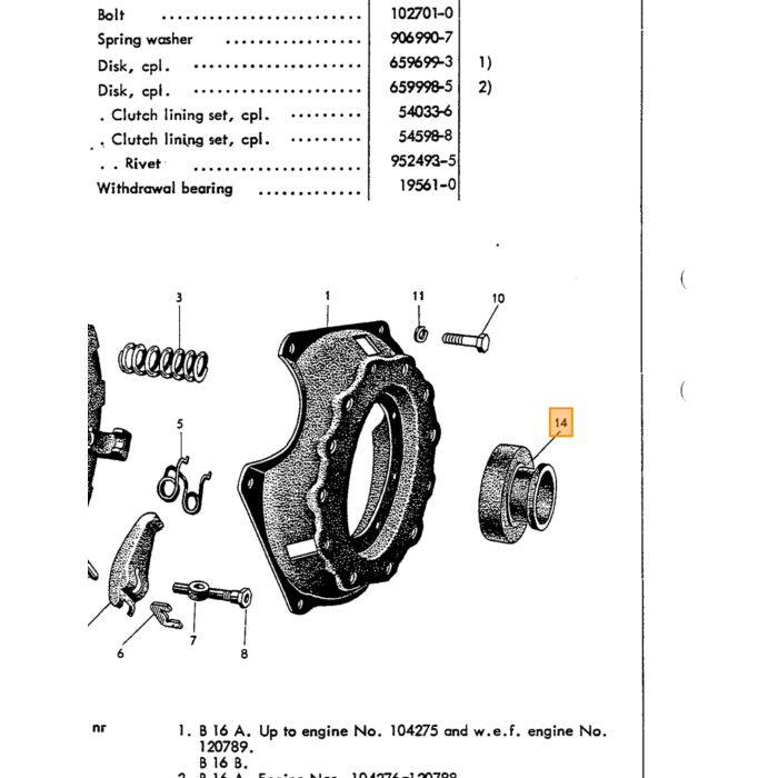 Volvo Pin clevis embrague principal Volvo 120 130 220 140 164 P1800 P1800ES ya no está disponible Volvo repuesto no 913128