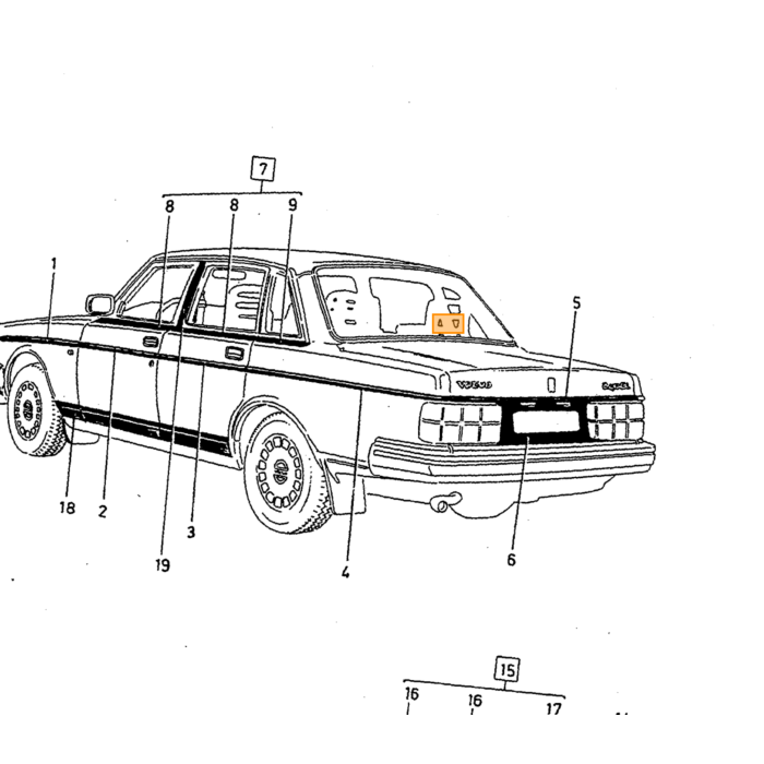 ESPACIADOR Volvo, pieza de Volvo nr 9131856