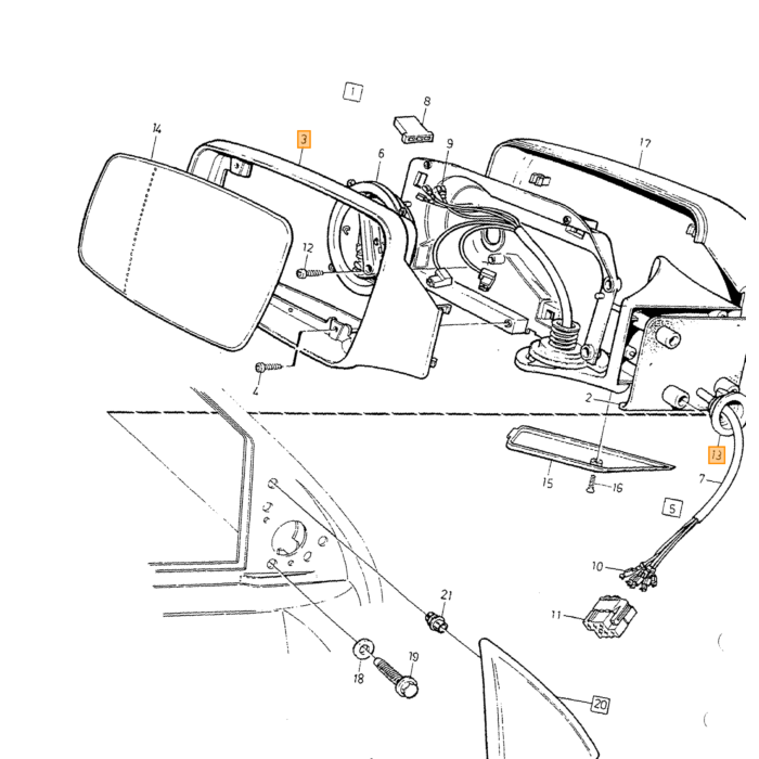 Volvo Clip Panel Moldura de puerta Tira de sellado Capó Volvo 700 850 900 S70 V70 (-2000) S90 V90 (-1998) Volvo repuesto no 9133073