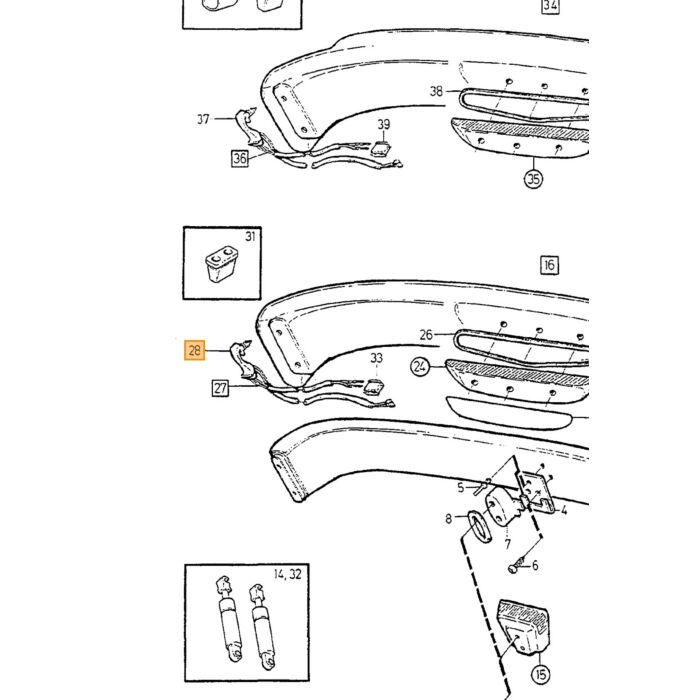 Protección de cable Volvo, pieza de Volvo nr 9134263