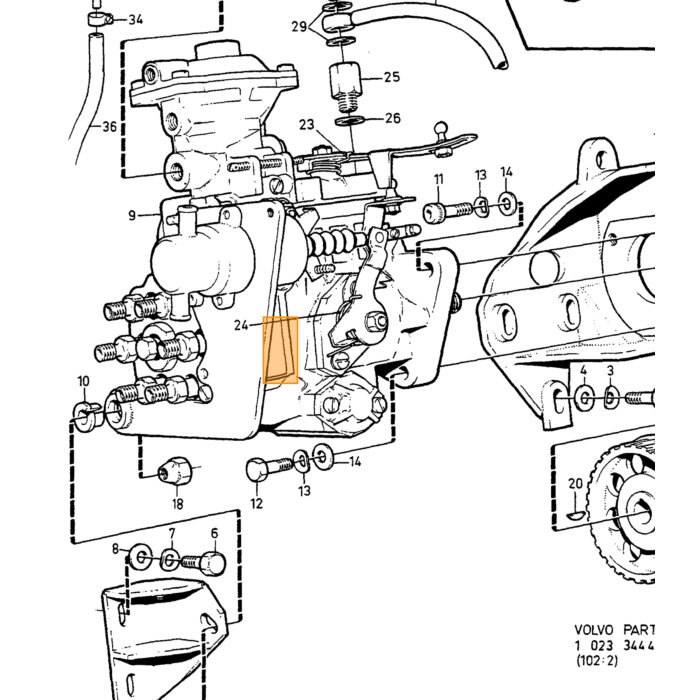Volvo Juego de Juntas Bomba Inyeccion Diesel Volvo 740 - 760 - 780 - 940 - 960 Volvo repuesto no 9135965