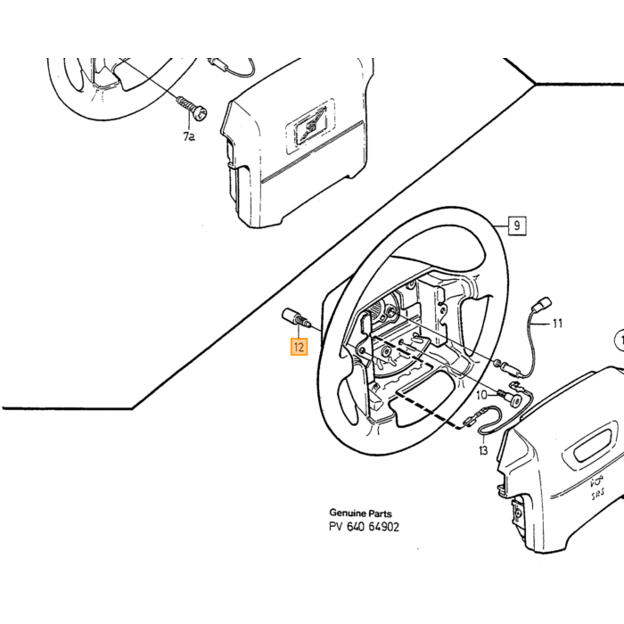 Producto Volvo, tornillo Volvo, pieza número 9140156 para Volvo