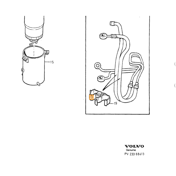 Volvo Filtro de combustible Volvo 850 - S90 - V90 - S70 - V70 - C70 - V70XC Volvo repuesto no 9142658
