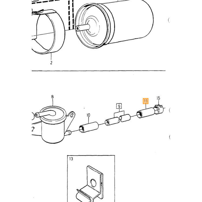 Volvo Filtro de combustible Volvo 850 - S90 - V90 - S70 - V70 - C70 - V70XC Volvo repuesto no 9142658