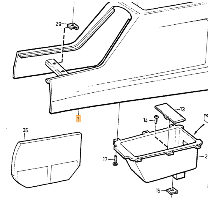 Pared de sonido Volvo derecha, pieza de Volvo nr 9145938