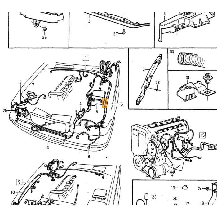 Producto Volvo: Conducto de Cable Volvo, número de pieza 9148413