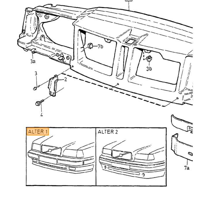 Goma de amortiguación para capó Volvo 850, pieza Volvo número 9152022