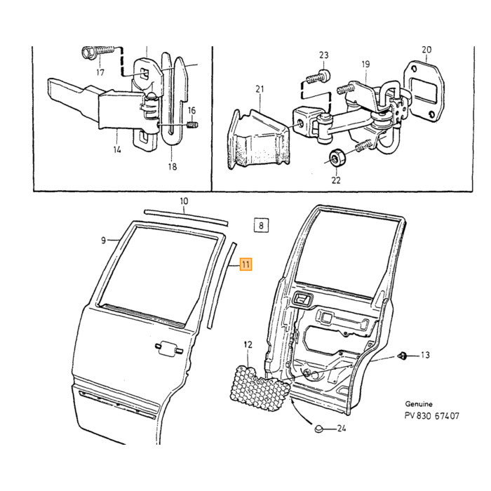 Tapa del maletero Volvo, parte trasera, número de pieza Volvo 9152416