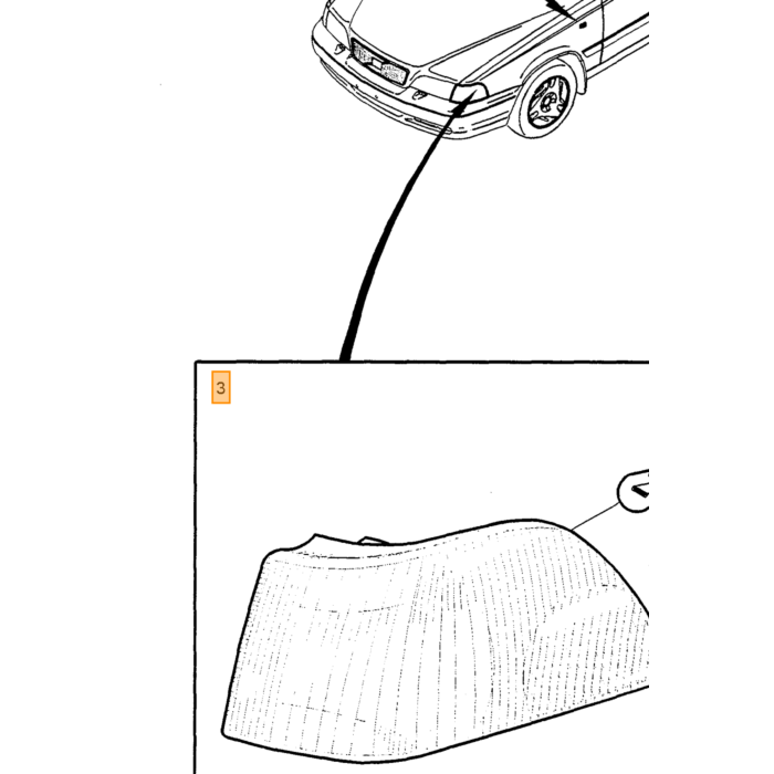 Luz intermitente de ciudad sin portalámparas blanco VOLVO C70 Conv -05 C70 Coupe -02 S70 V70 I -00, número de pieza de Volvo 9169370