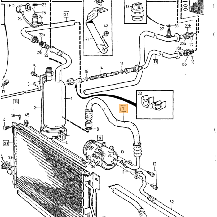 Volvo Manguito Aire Acondicionado Gasolina Volvo 850 - S70 - V70 - C70 - XC70 Volvo repuesto no 9171319