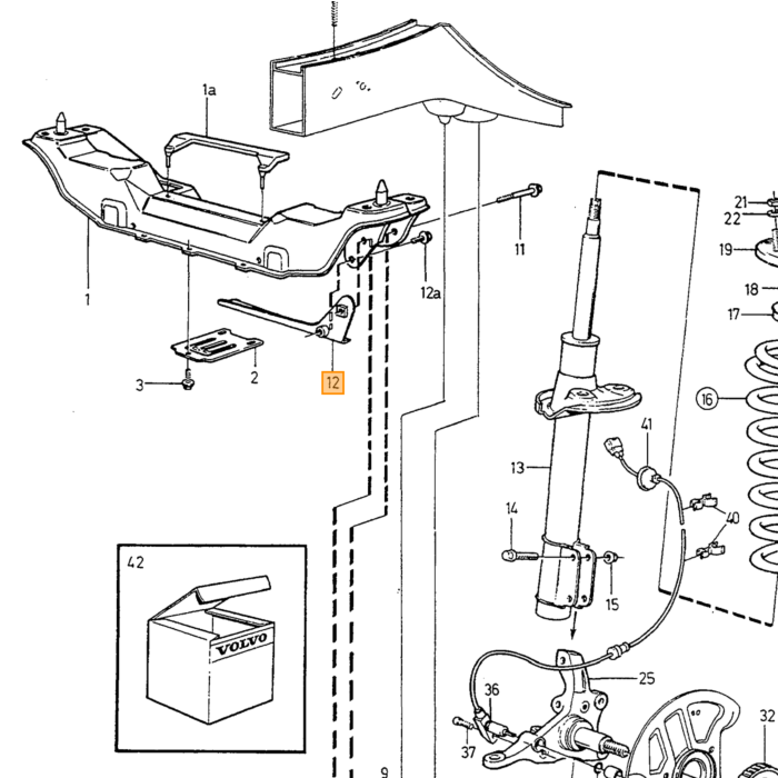 Soporte de suspensión de rueda Volvo para 940 1994+ 960 s90 V90, número de pieza Volvo 9178665