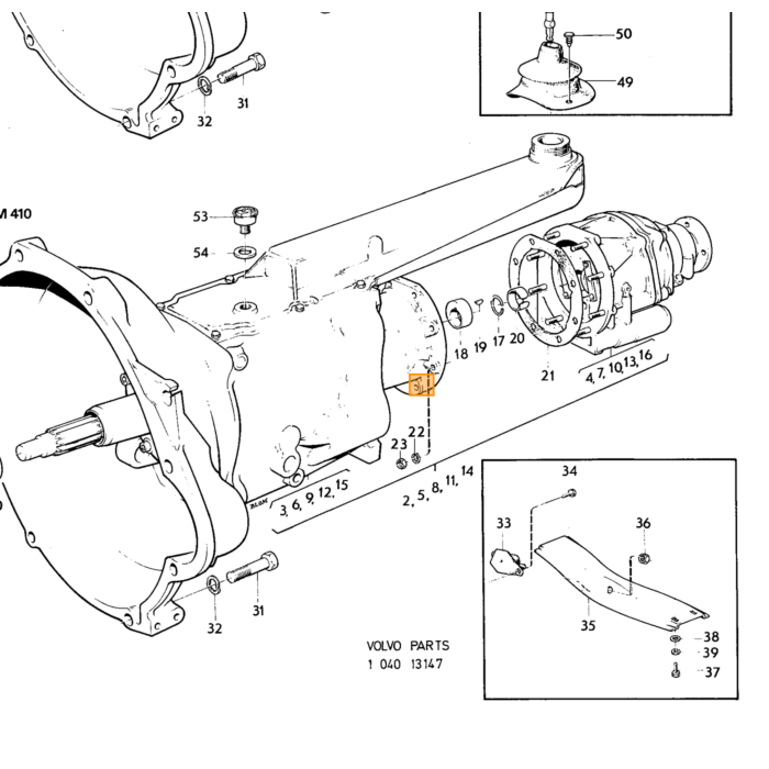 Volvo Perno UNC 7/16 14x38mm largo incluyendo carcasa embrague/motor B16 B18 B20 Volvo repuesto no 940160