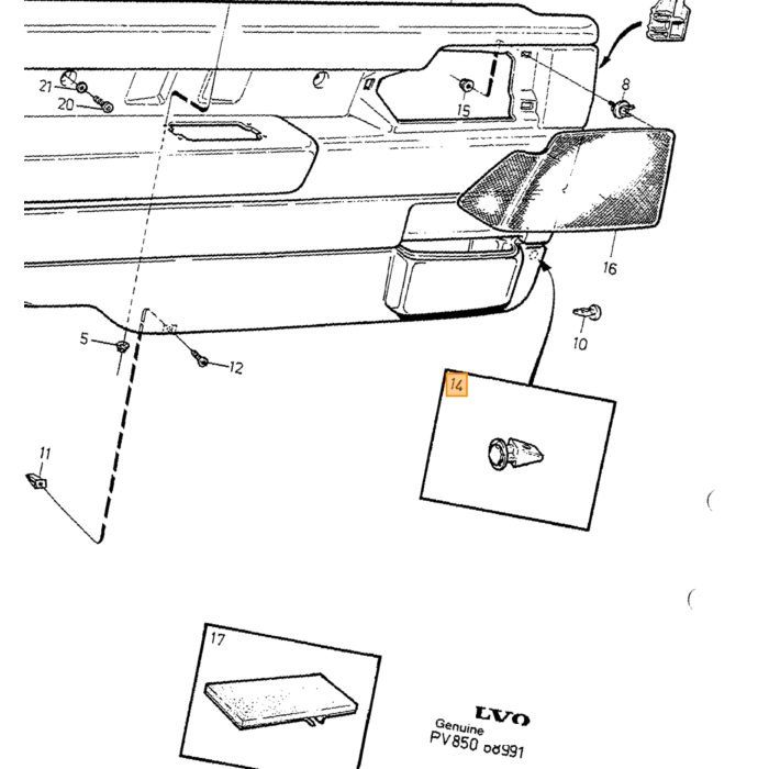 Panel de Puerta Derecha Volvo, número de pieza Volvo 9414750