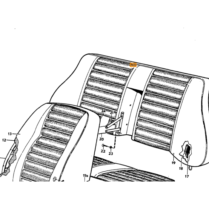 Volvo Abrazadera de sujeción del tapizado del asiento lateral Amazon (se necesitan 8 por asiento) Volvo repuesto no 942188