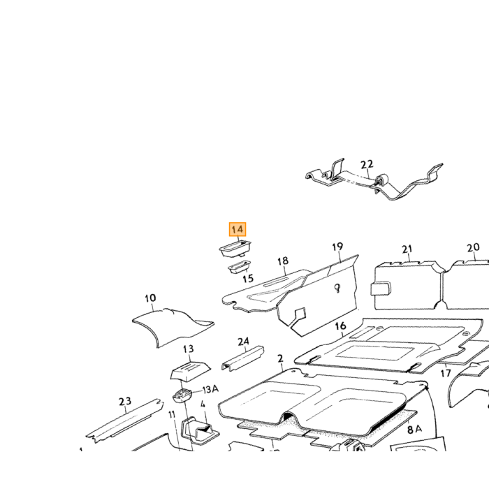 Volvo Abrazadera de sujeción del tapizado del asiento lateral Amazon (se necesitan 8 por asiento) Volvo repuesto no 942188
