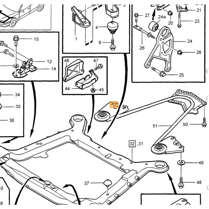 Producto de fijación de motor Volvo, pieza de Volvo nr 9434202