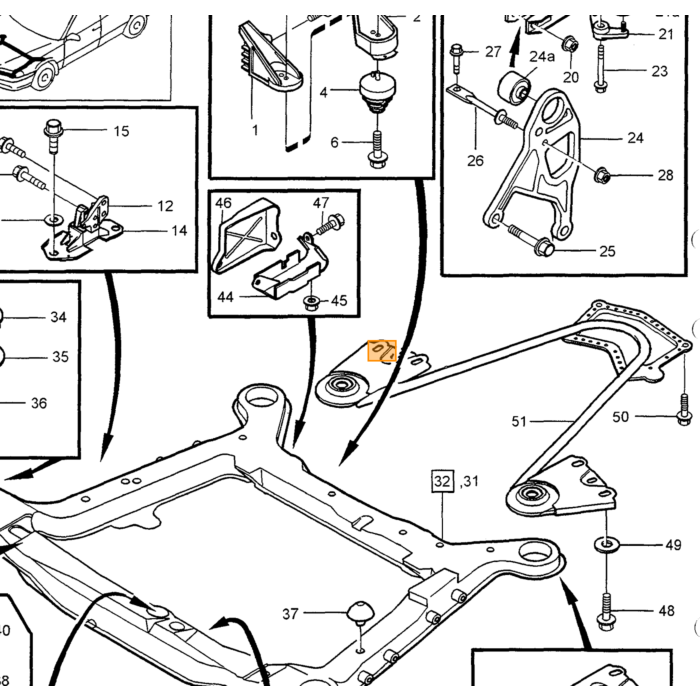 Producto de fijación de motor Volvo, pieza de Volvo nr 9434202