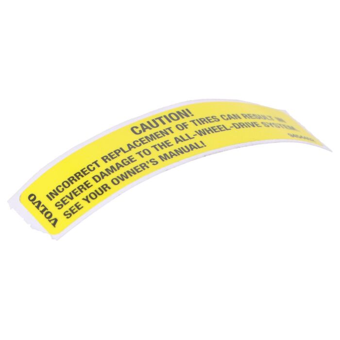 Pegatina de advertencia Volvo, pieza de Volvo nr 9454402