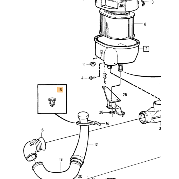 Volvo Manguera aire tubo 240+260+700+940+850 c/u filtro aire escape aluminio b21 b23 B230 B19 B20 52x1300 (precalentamiento) 9438274 Volvo repuesto no 946841