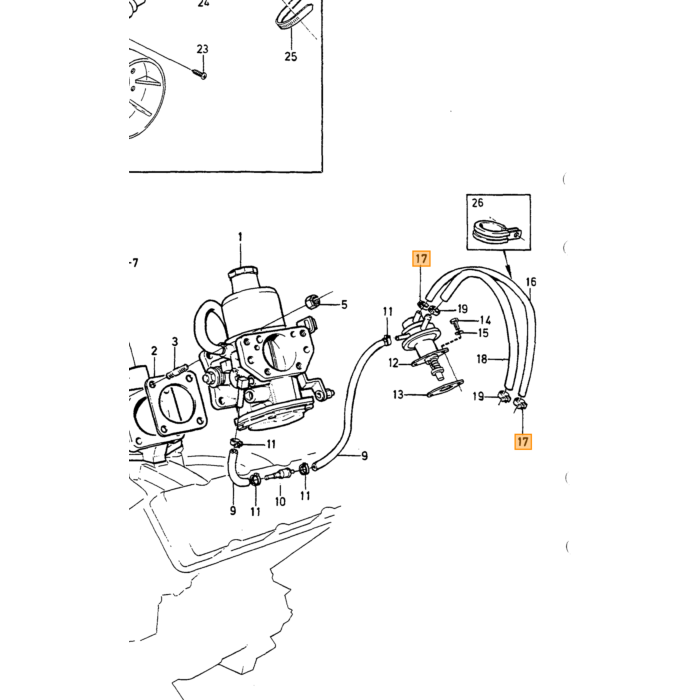 Volvo caucho inyector sellado superior B19E+B19ET+B21E+B21ET=B21F+B21FT+B23E+B230E+B200E Volvo repuesto no 949761