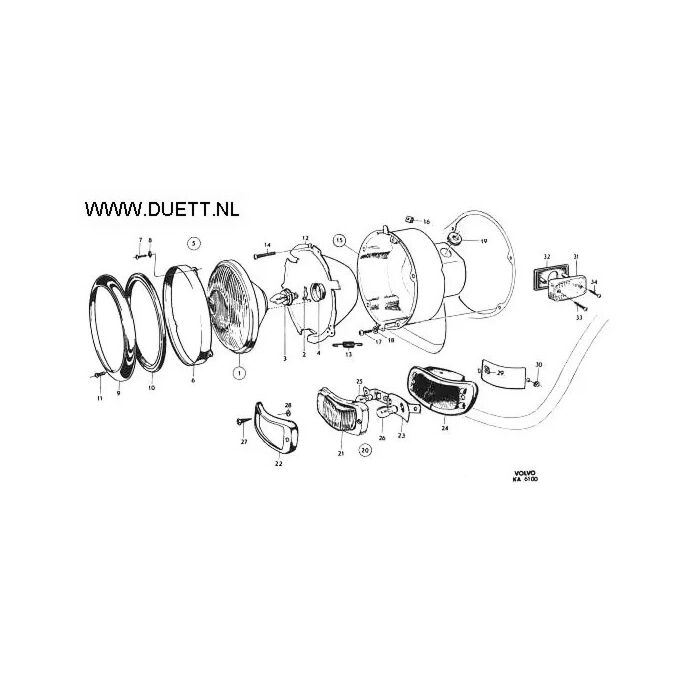 Volvo Tornillo puerta/faro ea unc tanque de combustible flotador etc UNC10-24-PV444+PV544+Duett+Amazon Volvo repuesto no 950021