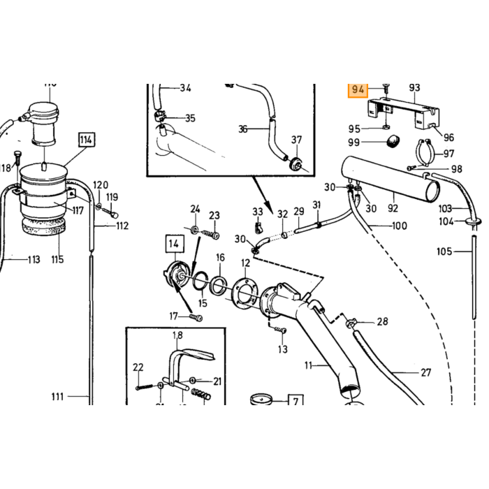 Volvo Tornillo puerta/faro ea unc tanque de combustible flotador etc UNC10-24-PV444+PV544+Duett+Amazon Volvo repuesto no 950021