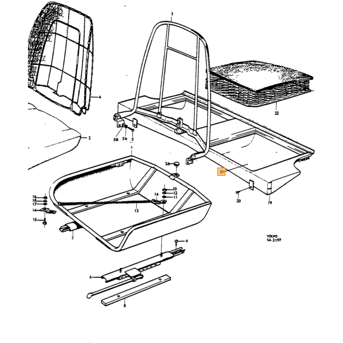 Volvo Perno de bisagra de Amazon (cabeza cruzada) UNC 5/16-19 UNC Volvo repuesto no 950158