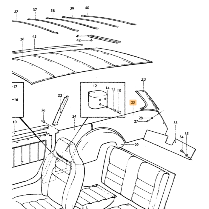 Volvo Tornillo Lateral Asiento Respaldo Amazon+P1800 Cabeza Phillips Plana Volvo repuesto no 950254