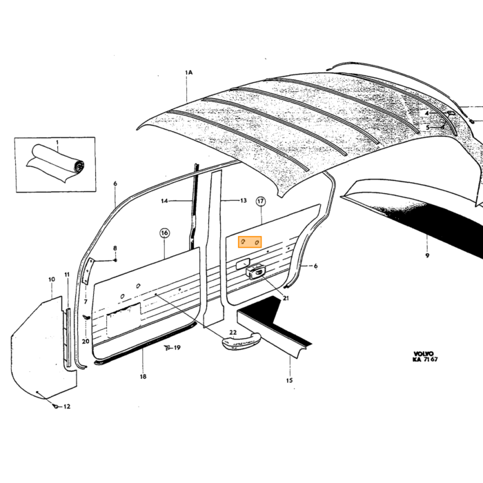 Volvo Abrazadera para moldura de puerta PV544+Duett+Amazon+P1800 Volvo repuesto no 95290